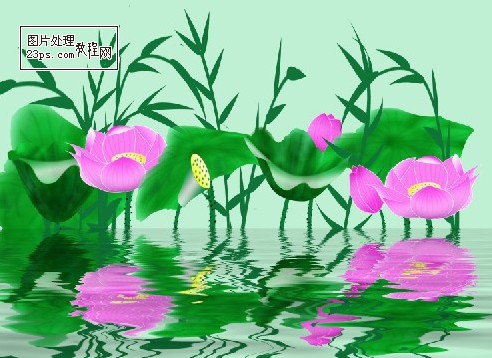 ps鼠绘灵感:绘制教程荷花荷塘汽车v灵感图片
